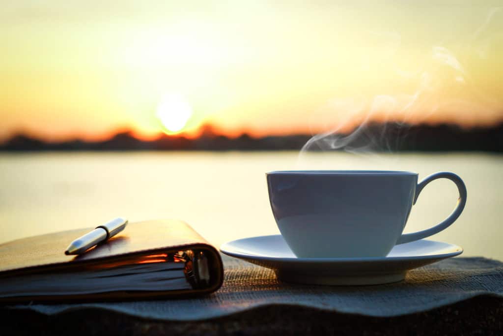 sunrise with coffee