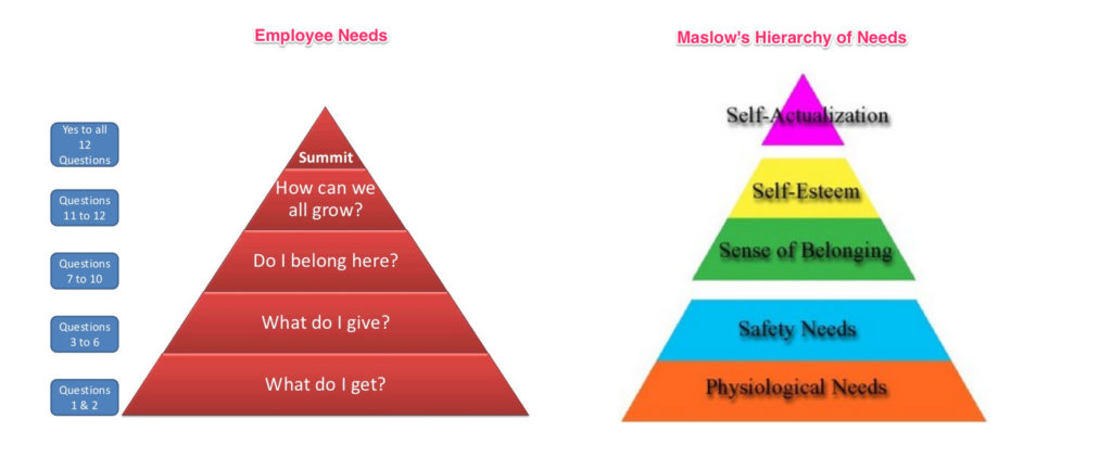 Employee Needs First Break All of The Rules Maslow's Hierarchy of Needs